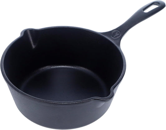 Victoria Cast Iron Saucepan, Cast Iron Melting Pot, Made in Colombia, 2QT