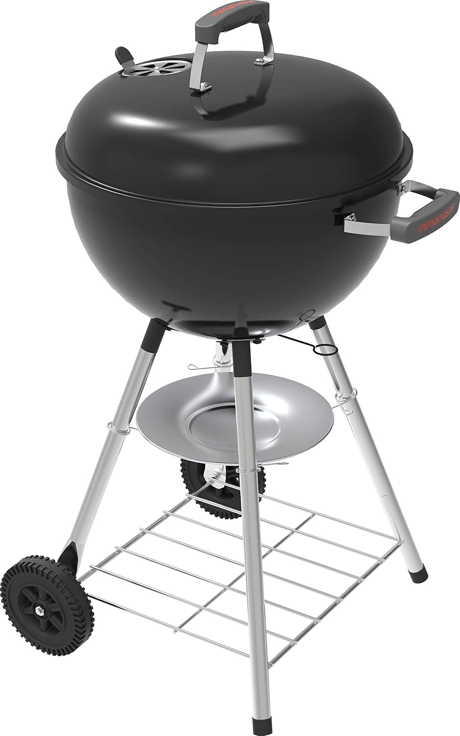 Premium Charcoal Grill, 18" Heavy Duty Charcoal Kettle Grill, Outdoor Cooking, Camping Patio, Backyard, Tailgating, Black