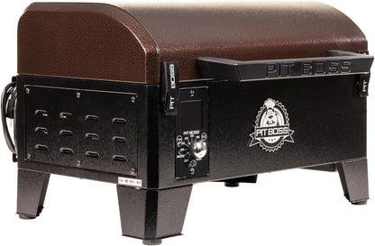 PIT BOSS 10697 Table Top Wood Grill with Temperature Control, Mahogany