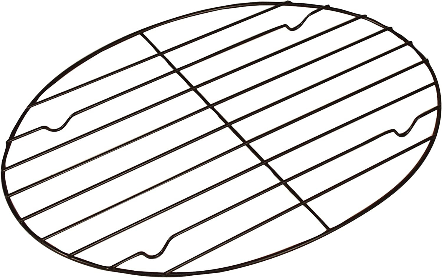 Fox Run - 57213 Fox Run Non-Stick Oval Roasting/Cooling Rack, 11.25 X 8.25 X 0.5 Inches, Metallic