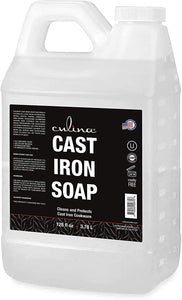 Cast Iron Soap by Culina - Cleans and Protects Cast Iron Cookware, Kosher Certified 128oz - Livananatural