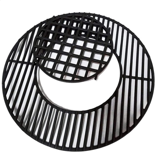8835 round Grill Grate for Weber Platinum 22" Kettle Grill Accessories, for Weber Gourmet BBQ System Hinged Cooking Grate,22.5'' Weber Charcoal Grills, Master-Touch 22'' Kettle,Smokers,Matte Cast Iron