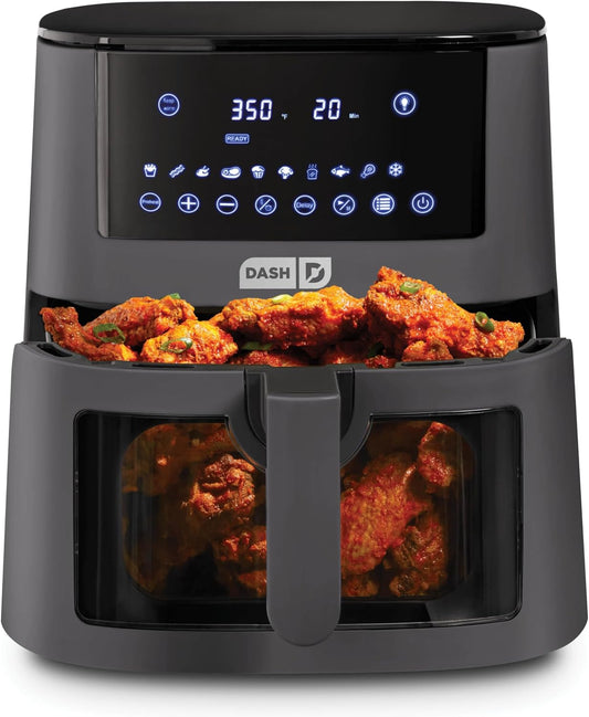 DASH 7Qt Clear View Digital Air Fryer - Forged Iron