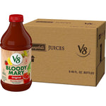 V8 Bloody Mary Mix, Vegetable Juice for Bloody Mary Cocktails, 46 FL OZ Bottle (Pack of 6)