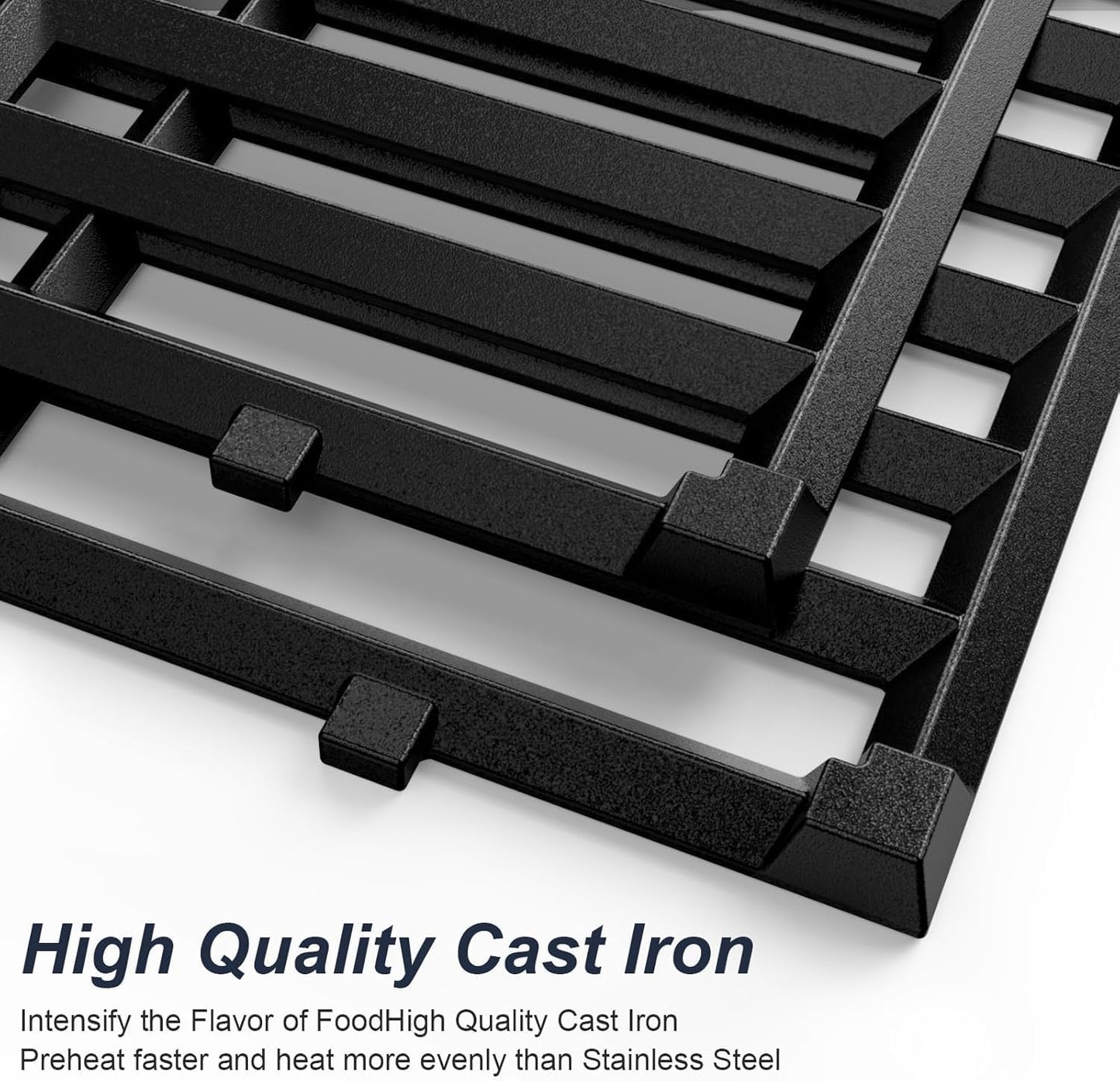 Grill Grates for Nexgrill Replacement Parts 5 Burner 720-0888N 720-0888,17 Inch Cast Iron Cooking Grate Replacement for Nexgrill 4 Burner 720-0830H 720-0830X 720-0888S 720-0783W for Nexgrill 5 Burner