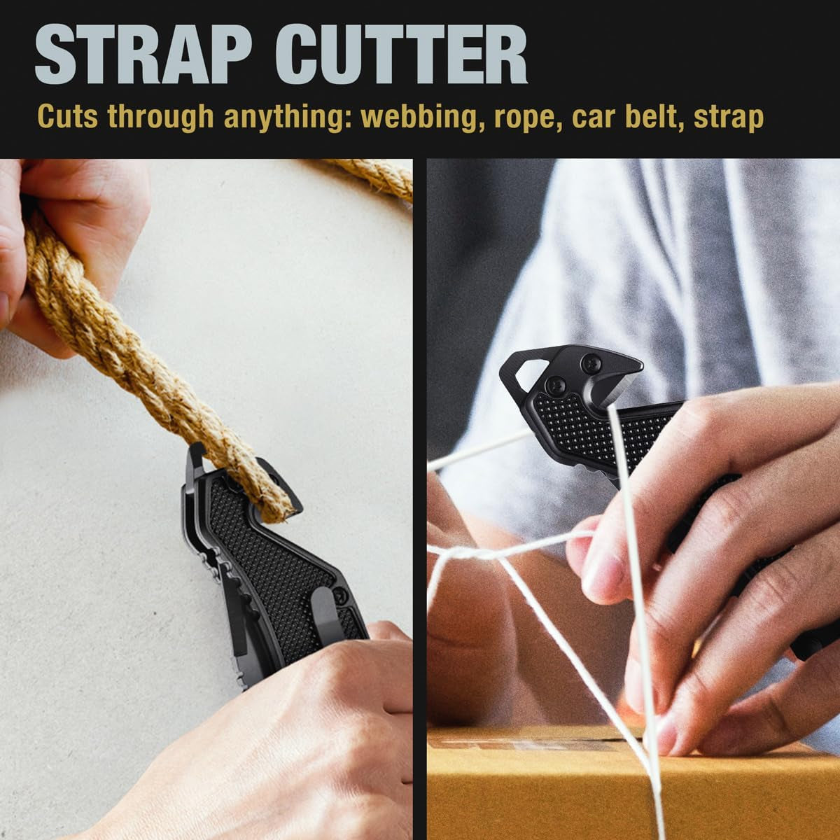 Legal Pocket Knife with 2.95” Serrated Blade, Glass Breaker, Seat Belt Cutter - EDC Sharp Folding Knives with Portable Clip - Small Tool for Tactical Camping Survival Hiking - Gifts for Men, Women