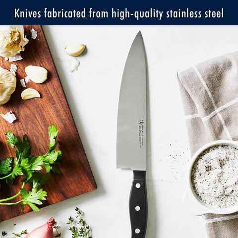 Image of HENCKELS Premium Quality 15-Piece Knife Set with Block, Razor-Sharp, German Engineered Knife Informed by over 100 Years of Masterful Knife Making, Lightweight and Strong, Dishwasher Safe