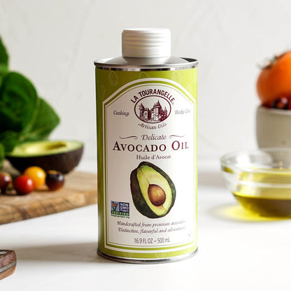 La Tourangelle, Avocado Oil, Handcrafted from Premium Avocados, Great for Cooking, as Butter Substitute, and for Skin and Hair, 16.9 Fl Oz