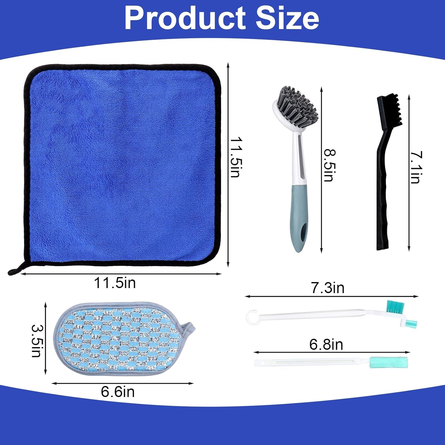 Palksky Air Fryer Cleaning Tools, Airfryer Cleaner Brush, 6 PCS Air Fryer Accessories