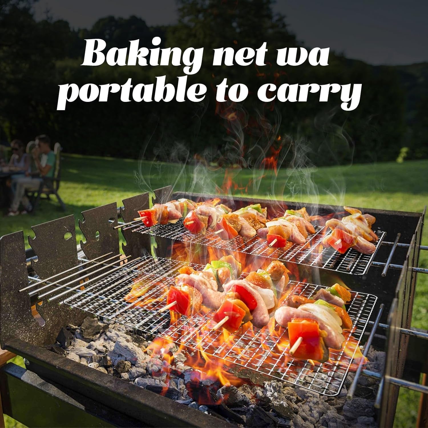 Grill Topper, 10 Pcs Disposable Grill Grates, 11.8 X 15.7 Inch Baking Rack Replacement, BBQ Accessories for Outdoor Smoker Grills