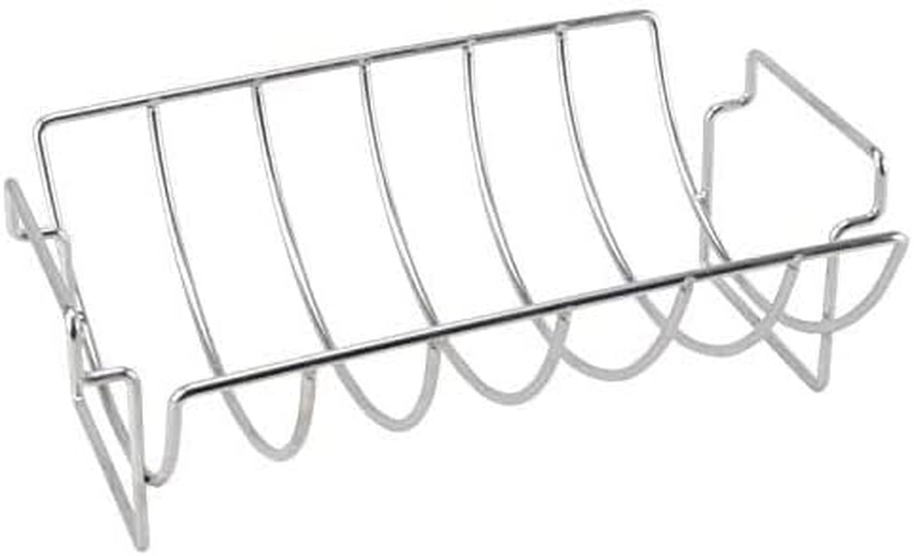 Duke Grills Omaha Rib Rack for Smoker and Grill - Non Stick Stainless Steel Grill Rack for 6 Racks of Ribs - for Traeger, Weber, Green Egg, Oven - Reversible for Roasts, Chicken, Prime Rib