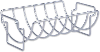 RSVP International Kitchen Roasting Pan Collection Durable Dishwasher Safe Stainless Steel, Reversible Rib/Roast Rack, 15.75X9.75X5.25"