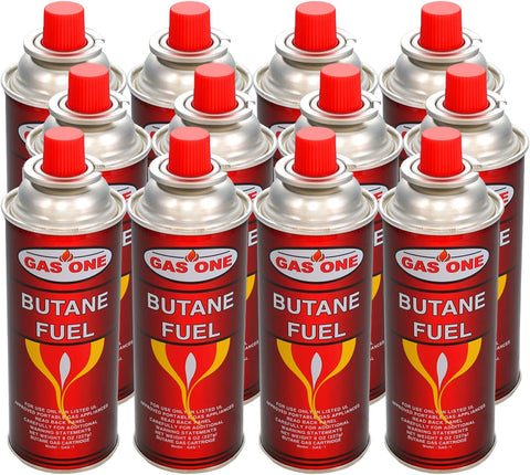 Image of 12 Butane Fuel Gasone Canisters for Portable Camping Stoves