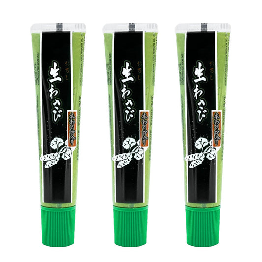 Wasabi-O Real Wasabi Paste – Authentic Japanese Fresh Wasabi Root, Mild Heat, Squeeze Tube for Sushi, Sauce, Mayo, Seafood – 3 X 1.52 Oz