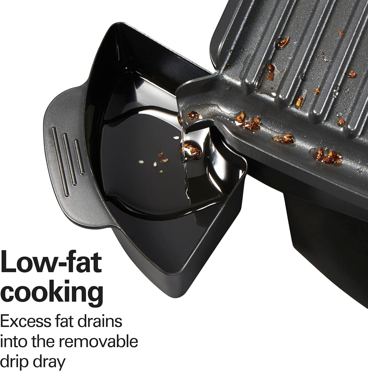 Hamilton Beach Steak Lover'S Electric Indoor Searing Grill, Nonstick 100 Square, Stainless Steel (25331), Black and Stainless, Medium