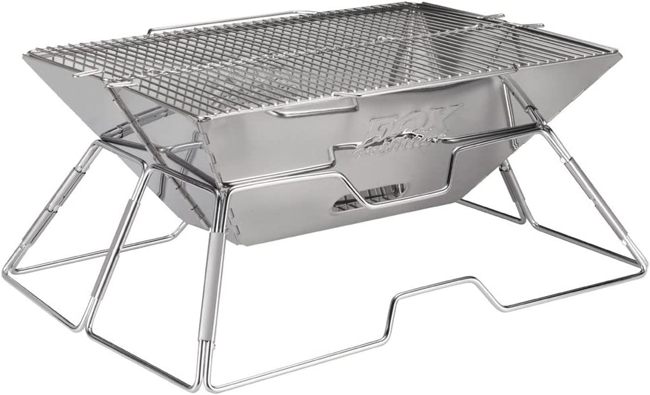 Quick Grill Large: Portable Camping Charcoal Grill with Carrying Bag for Backpacking / 304 Stainless Steel Grill/Outdoor Stove Burner/Hiking Travel Picnic BBQ