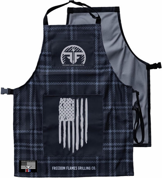 BBQ Grill Apron | Made in the USA | Kitchen Apron with Pockets | Grilling Accessory for Barbecue & Meat Smoker