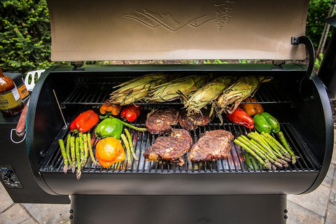 Image of Traeger Grills Pro 34 Electric Wood Pellet Grill and Smoker, Bronze, 884 Square Inches Cook Area, 450 Degree Max Temperature, Meat Probe, 6 in 1 BBQ Grill