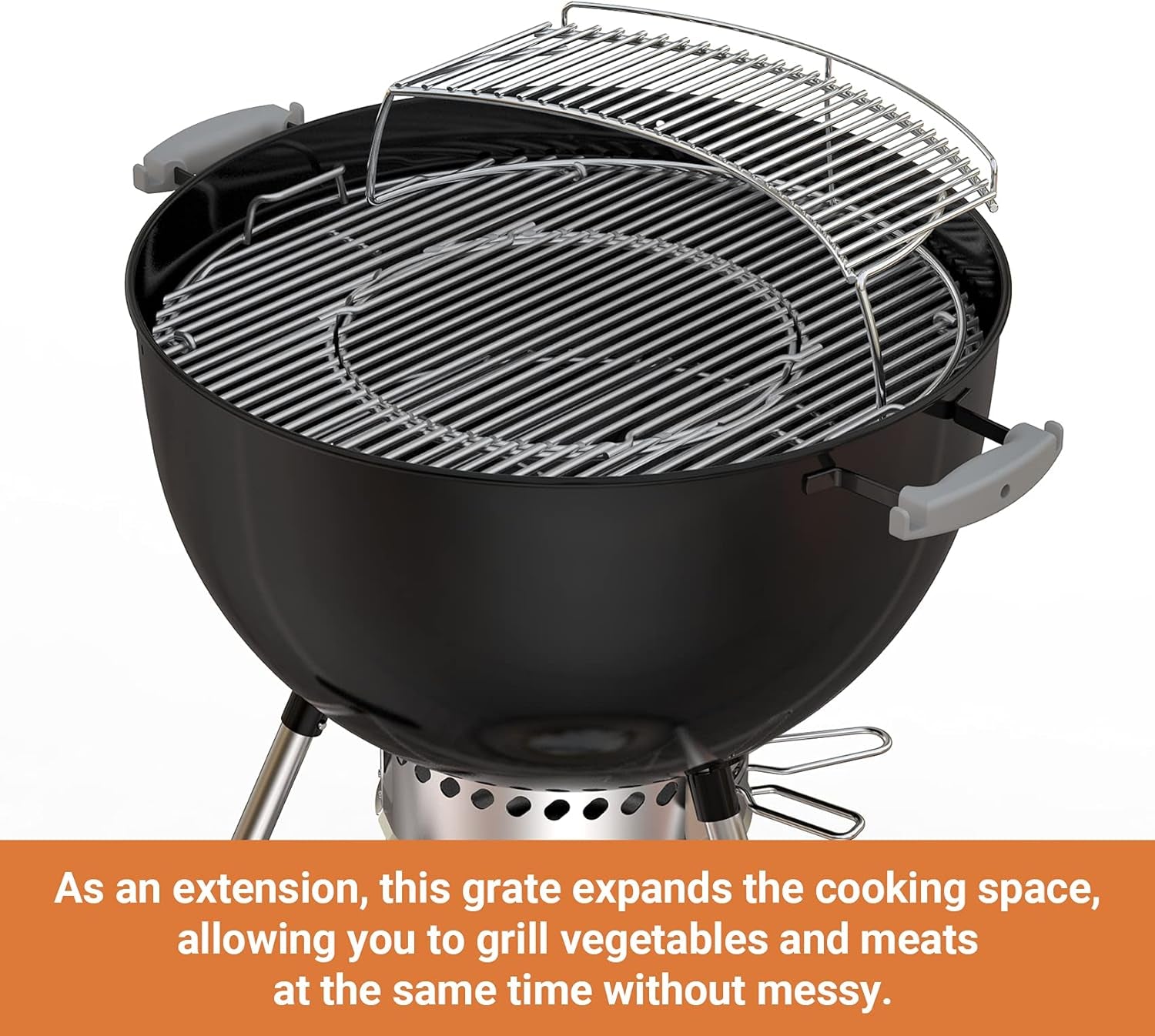 Only Fire Warming Cooking Rack Fits for Charcoal Kettle Grills like Weber,Char-Broil and Ceramic Grills like Large Big Green Egg,Kamado Joe Classic,Pit Boss K22,Louisiana K22,17 3/4"