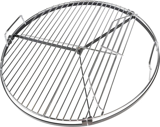 BBQ Dragon 22 Inch Rotating Grill Grate – Hinged Cooking Surface for Easy Charcoal Access – Heavy Duty 360° round Rotating Grate Replacement – Fits Weber Kettle & Other Charcoal Grills