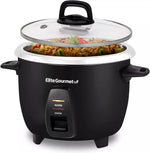 Elite Gourmet ERC2010B Electric Rice Cooker with Stainless Steel Inner Pot Makes Soups, Stews, Porridge'S, Grains and Cereals, 10 Cups Cooked (5 Cups Uncooked), Black
