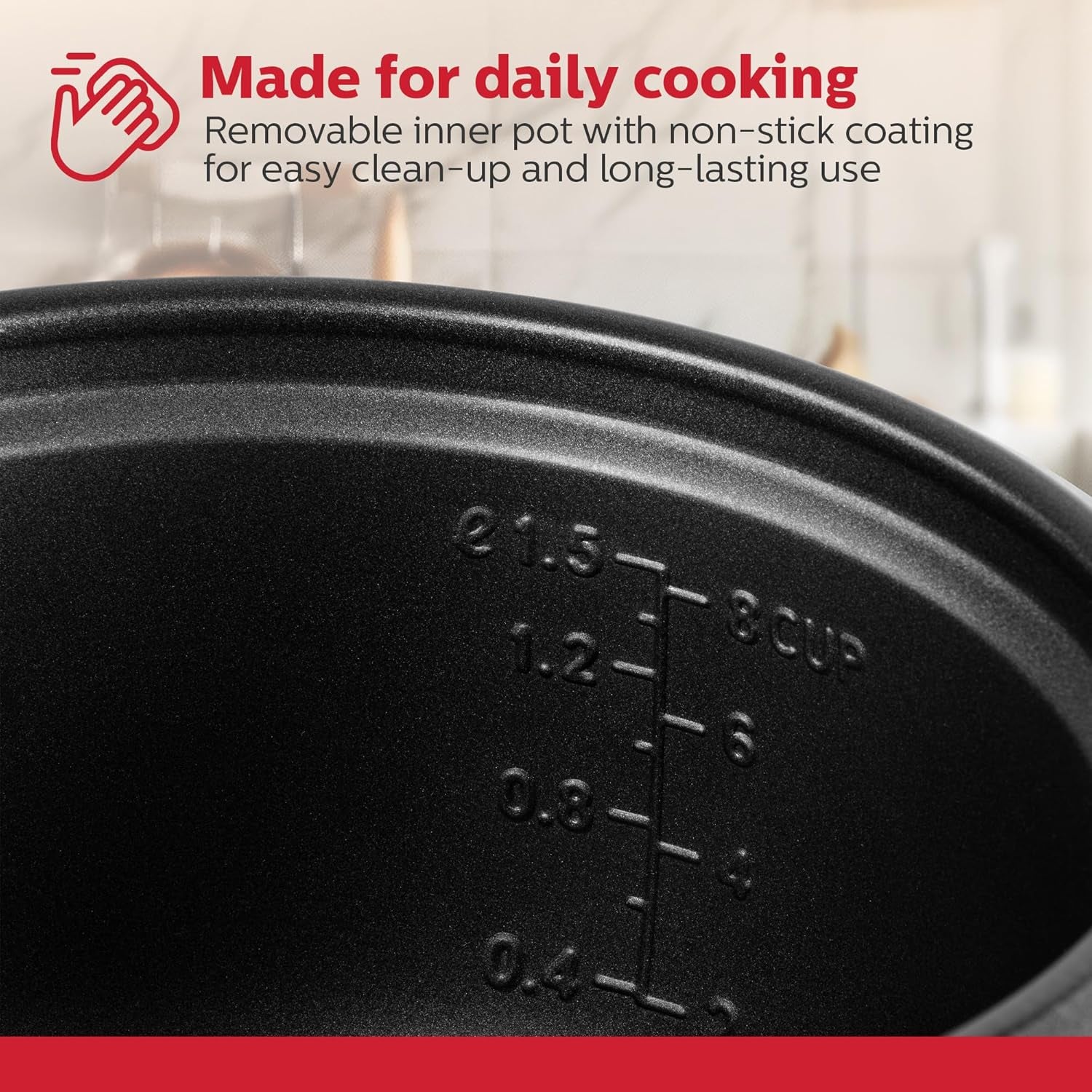 Holstein Housewares 16-Cup Cooked (8-Cup Uncooked) Rice Cooker, Black – One-Touch Operation with Cook & Keep Warm Functions, Perfect for Rice, Quinoa, Oatmeal, Stews & Grains