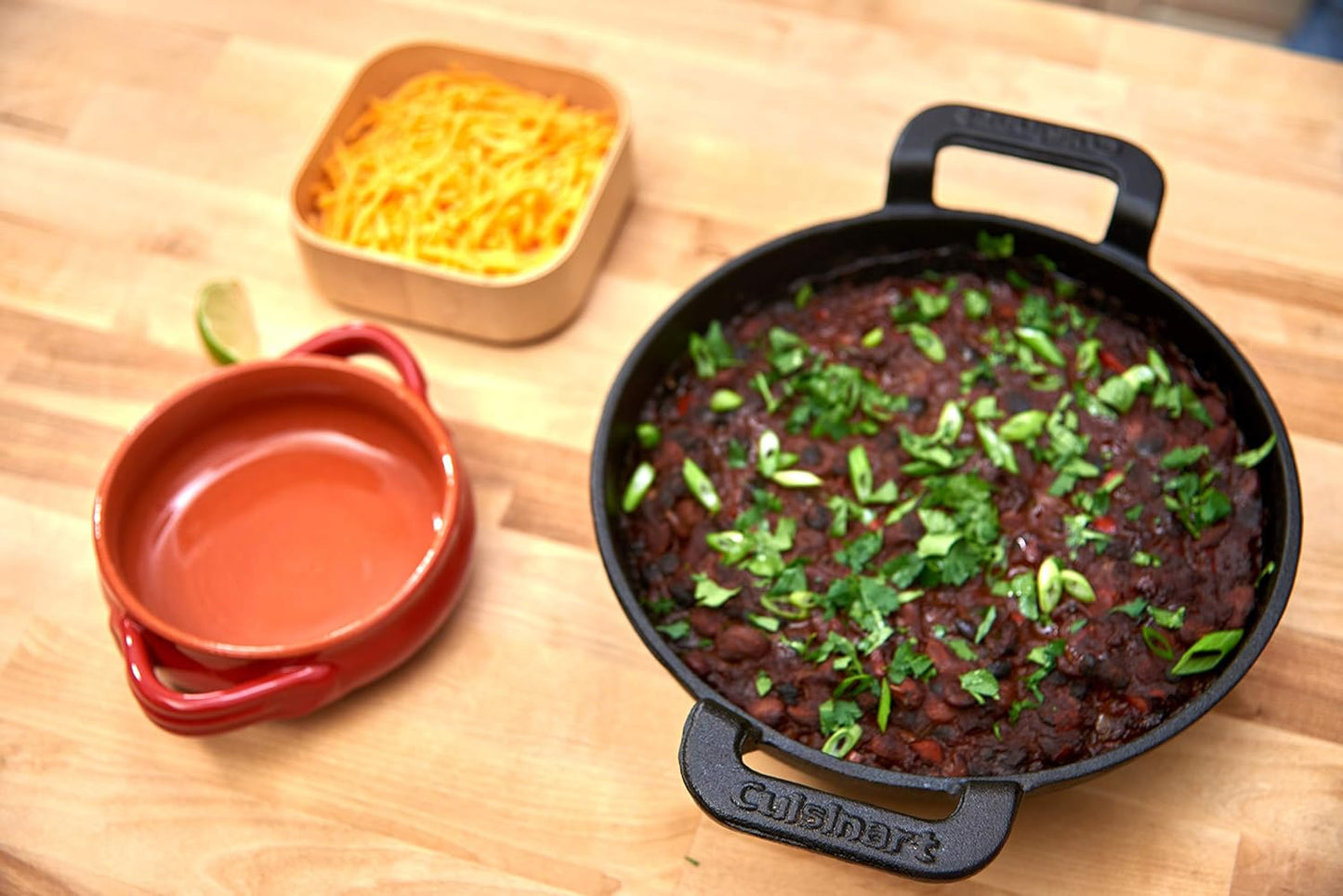 Cuisinart CCW-800, Pre-Seasoned Cast Iron Grilling Wok, 10"