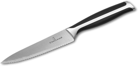 Image of Culina® Pro 7-Piece German-steel Forged Knife Set with Wood Storage Block and 5-inch Utility Knife - Livananatural