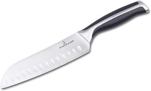 Image of Culina® Pro 7-Piece German-steel Forged Knife Set with Wood Storage Block and 5-inch Utility Knife - Livananatural