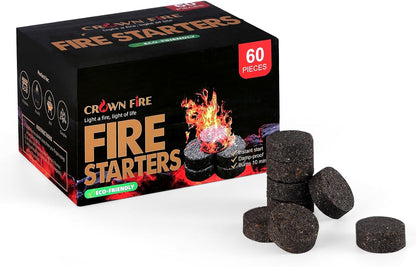 Fire Pit Starters for Solo Stove Mesa, 60 Count Fireplace Starter Great Accessories Tool for Grilling Camping Cooking Campfires and BBQ Light Fire Wood Charcoal and Sticks