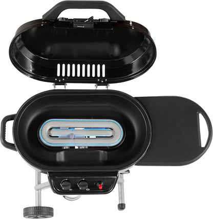 Coleman Roadtrip 225 Portable Stand-Up Propane Grill Gas Grill with Push-Button Starter Folding Legs & Wheels Side Table & 11000 Btus of Power for Camping Tailgating Grilling & More