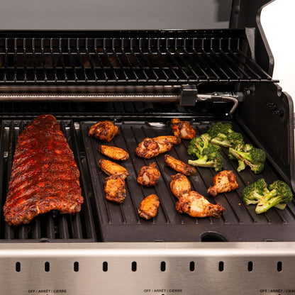 Broil King 11242 Exact Fit Cast Iron Griddle, Baron, Crown Series Gas Grills, and Crown Pellet Grills, Black