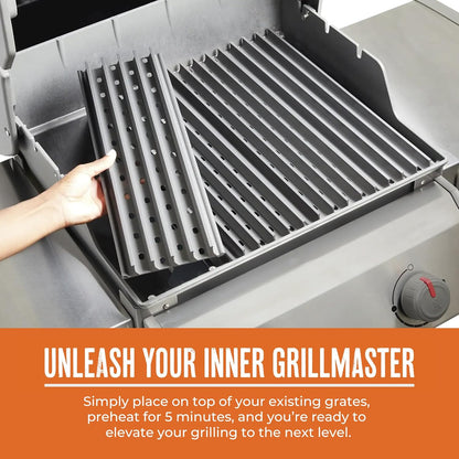 Grillgrate Flavor Zone | Universal Grill Accessory for Gas Grills, Pellet Grills, or Charcoal Grills | Hard Anodized Aluminum | 15″ Grillgrate for Any Grill
