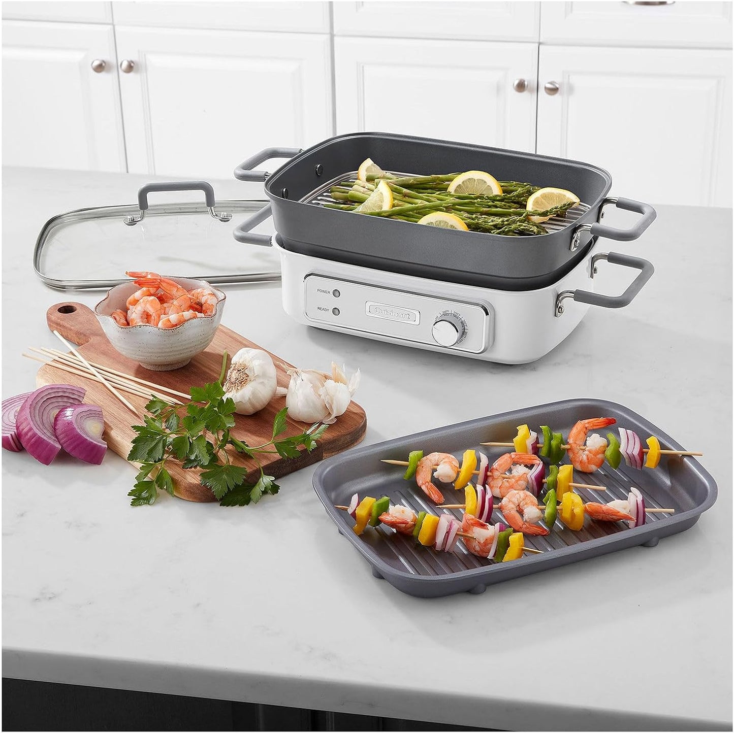 Cuisinart GR-MC3CB STACK5 Multifunctional Grill with Glass Lid