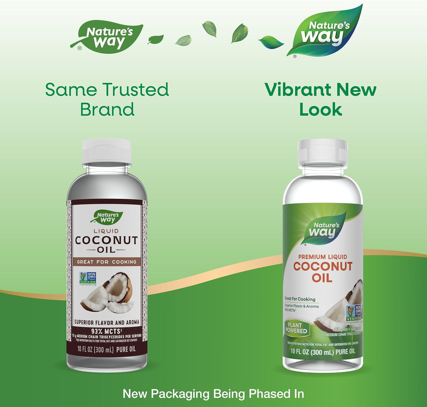 Nature'S Way Liquid Coconut Oil, Superior Flavor and Aroma, Hexane Free, Stays Liquid, Non-Gmo Project Verified, 10 Fl Oz (Packaging May Vary)