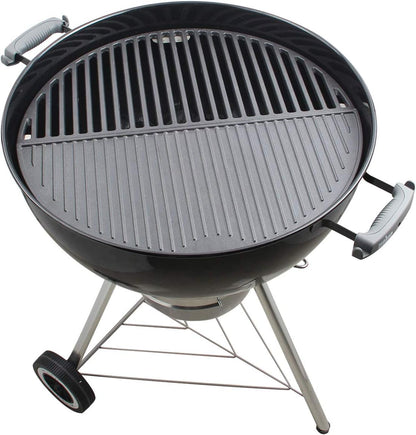 Kamaster 22" Half Moon Cast Iron Cooking Grate Grill Accessory Replaces for Weber Charcoal Grill Half Moon Grate+Griddle+4 Support Extension,Cooking Grate for Weber 22