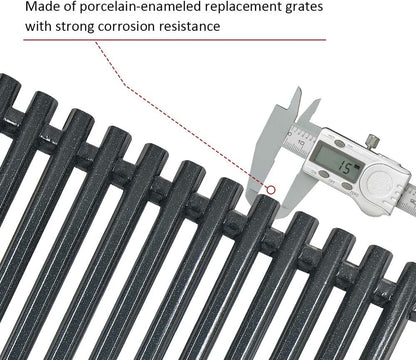 Antree 7525 Porcelain Enameled Grates (17.4 X 11.8 X 0.25) for Weber Spirit 300 Series, Spirit 700, Genesis Silver Gold B/C Replacement Weber 7525 Grates