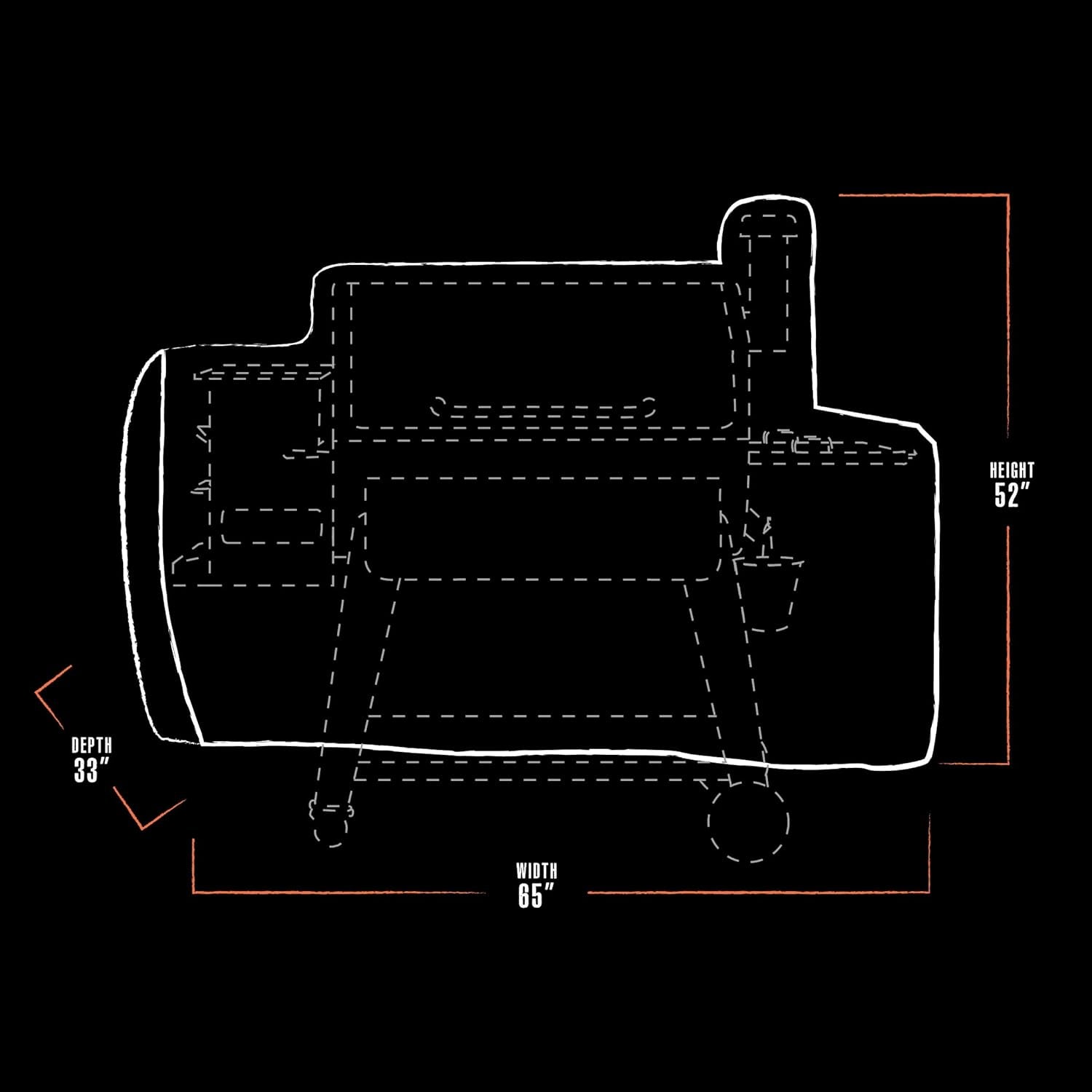 Pit Boss Grills Sportsman 1100 Wood Pellet Grill Cover, Black, (30939)