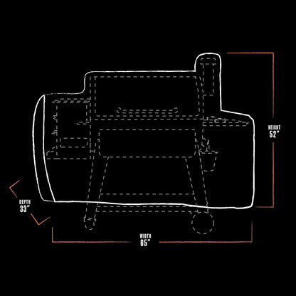 Pit Boss Grills Sportsman 1100 Wood Pellet Grill Cover, Black, (30939)