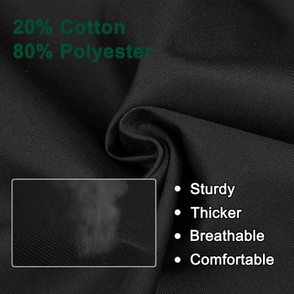 Black White Apron, Adjustable Chef Apron with 3 Pocket for Men Women Kitchen Cooking Dishwashing Cleaning (Polycotton)