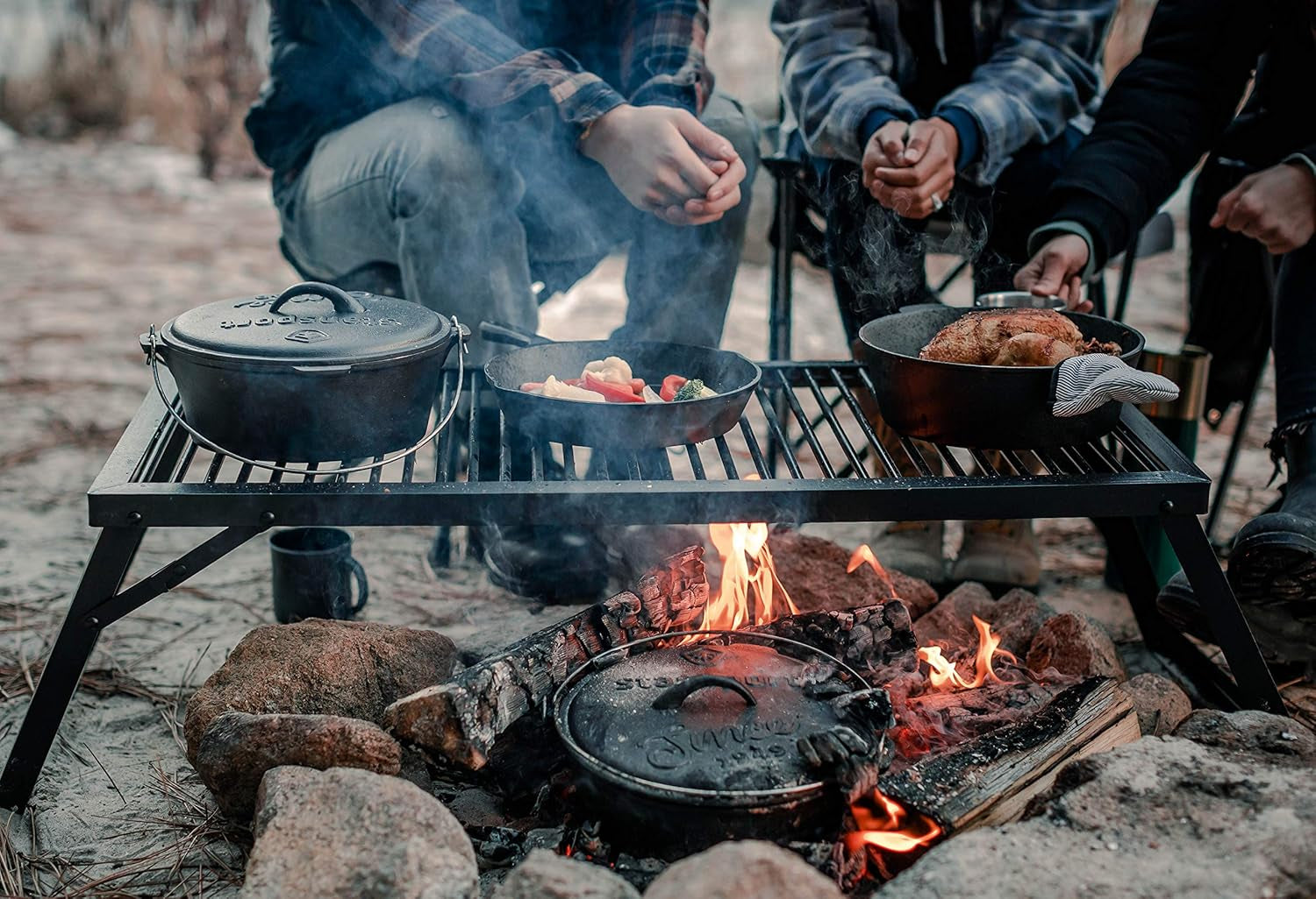 Stansport Pre-Seasoned Cast Iron Dutch Oven