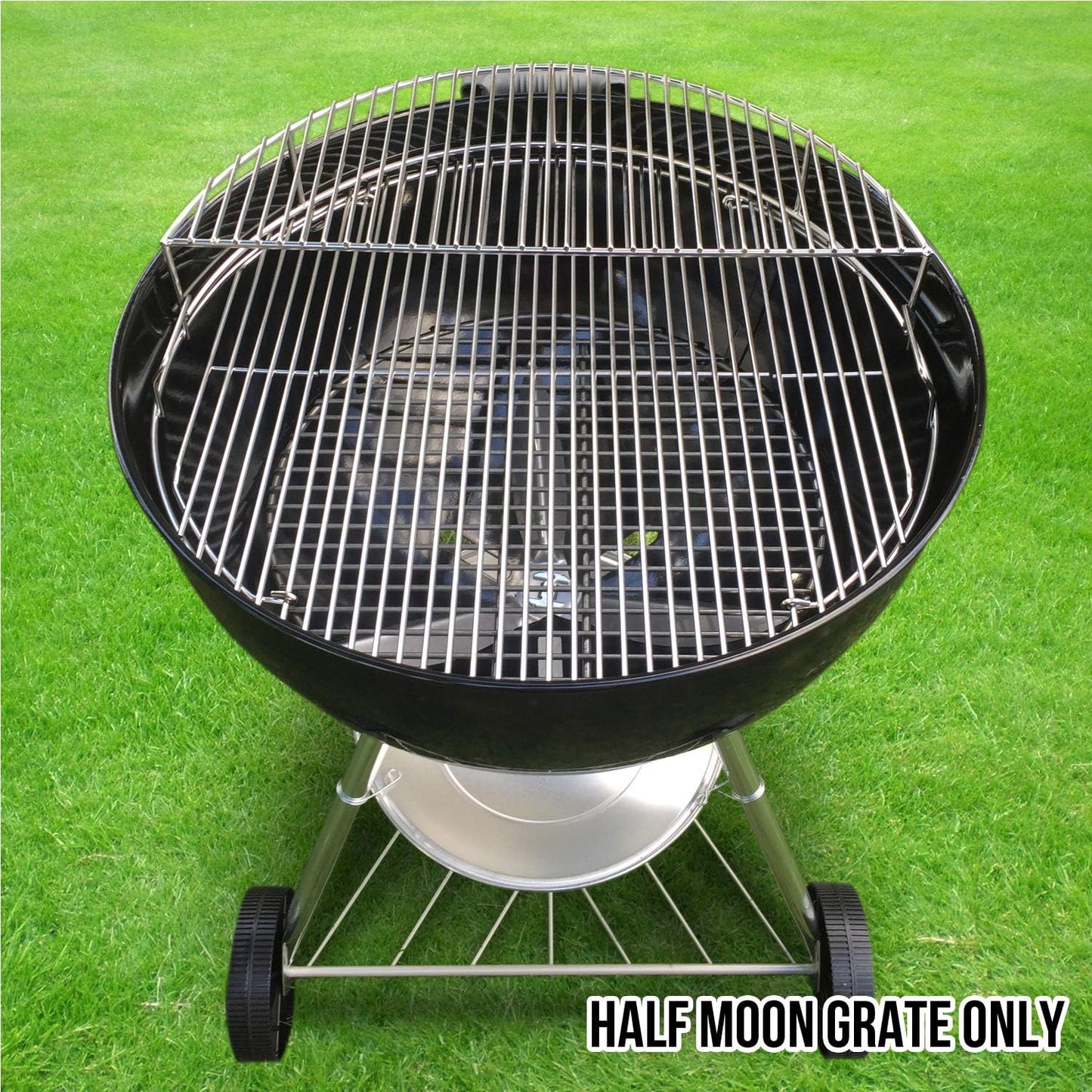 The Original 'Upper Deck' Stainless Steel Grilling Warming Smoking Rack Charcoal Grill Grate- for Use with 22 Inch Kettle Grills- Charcoal Grilling Accessories and Grill Tools Grill Rack