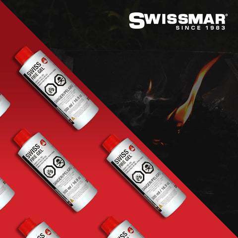 Image of Swissmar Fire Gel Refill - Ideal for Fondue Fuel Burners & Portable Stove, Fluid Fuel Refill for Indoor & Outdoor Use, Lighter Fluid, Burns Longer - 16.9 Ounce