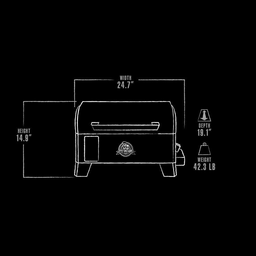 PIT BOSS 10697 Table Top Wood Grill with Temperature Control, Mahogany