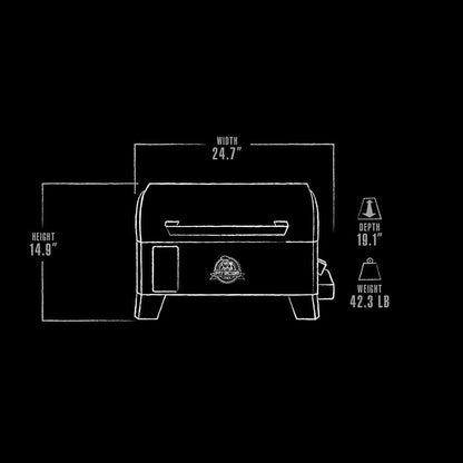 PIT BOSS 10697 Table Top Wood Grill with Temperature Control, Mahogany