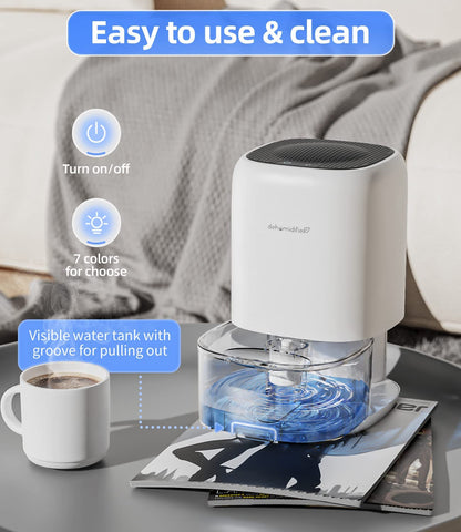 Image of Dehumidifier,Tabyik 35 OZ Small Dehumidifiers for Room for Home, Quiet with Auto Shut Off, Dehumidifiers for Bedroom (280 Sq. Ft), Bathroom, RV, Closet