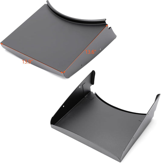 Qulimetal Grill Table Shelf for Weber Kettle Grills 22 Inch, Side Table Shelf Replaces Weber Master Touch & Original Charcoal Grill, Grill Accessories for Weber Kettle, Outdoor Steel BBQ Table Shelf