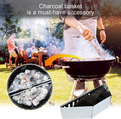 Charcoal Basket Set of 2 - BBQ Charcoal Grill Basket Holders, Heavy Duty Grill Accessories Replacement for Weber 22" Kettle Grill, Compatible with Weber Grill Accessories & Parts, Universal Fit for Charcoal Grills