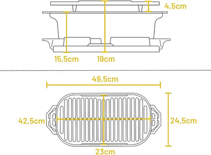 Lodge Sportsman'S Cast Iron Pro Grill - 1 Each, Black