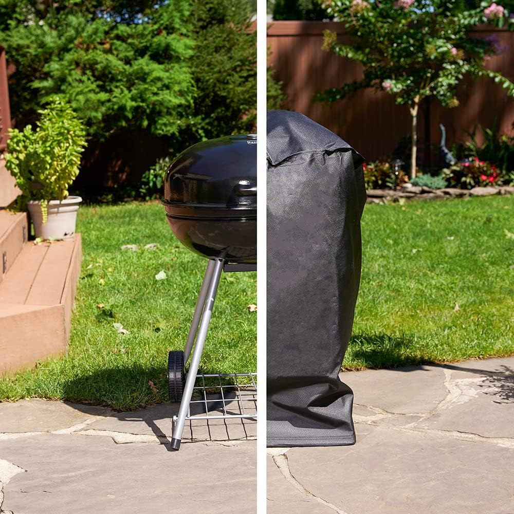 Mr. Bar-B-Q Universal Fit Kettle BBQ Grill & Smoker Cover, round Barbecue Grill Covers, Heavy Duty Waterproof Smoker Cover (27.5” Diameter X 35” Tall)